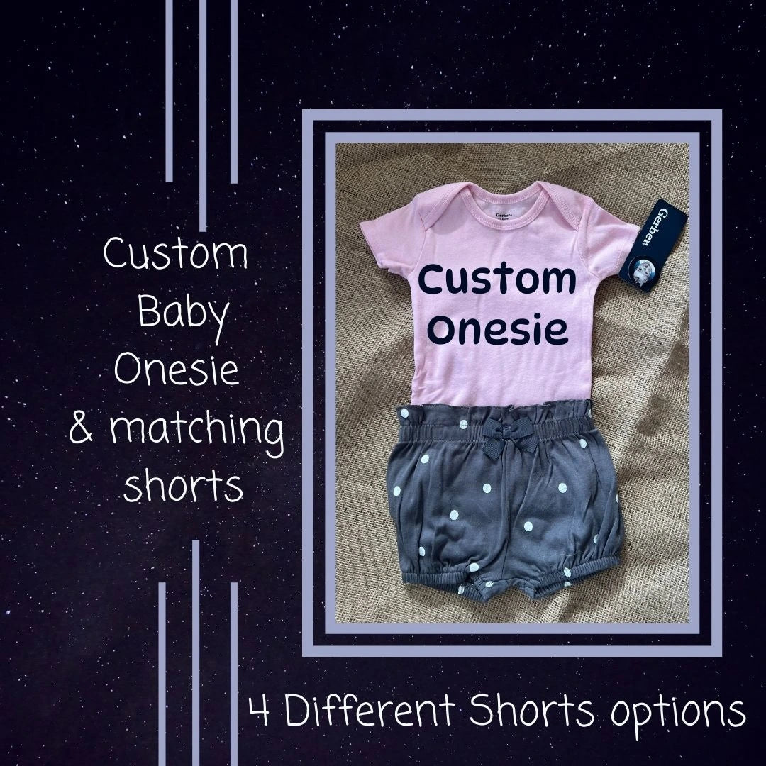 Adorable Custom Baby Girl Outfit Onesie®, a personalized baby shower gift designed for newborns and infants.
