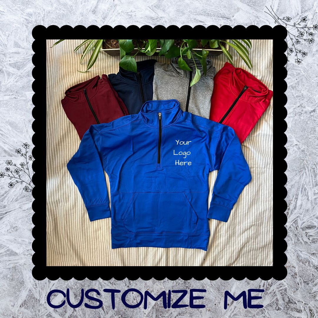 Customized Youth Performance Quarter Zip Sweatshirt – moisture-wicking and breathable athletic wear with custom design options.

