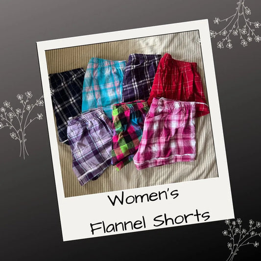 Soft and stylish Personalized Women's Flannel Shorts with custom embroidery or printing – perfect for lounging and team apparel.


