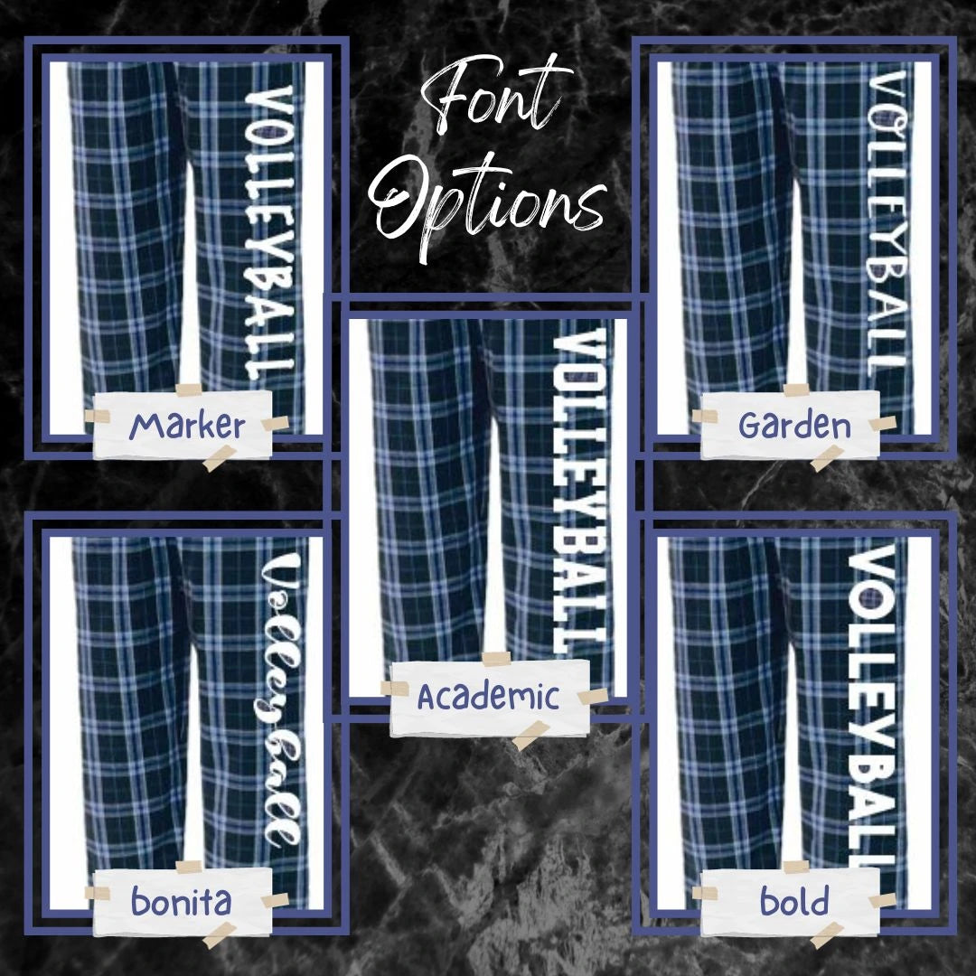 personalized volleyball flannel pants | Unique Impressions5