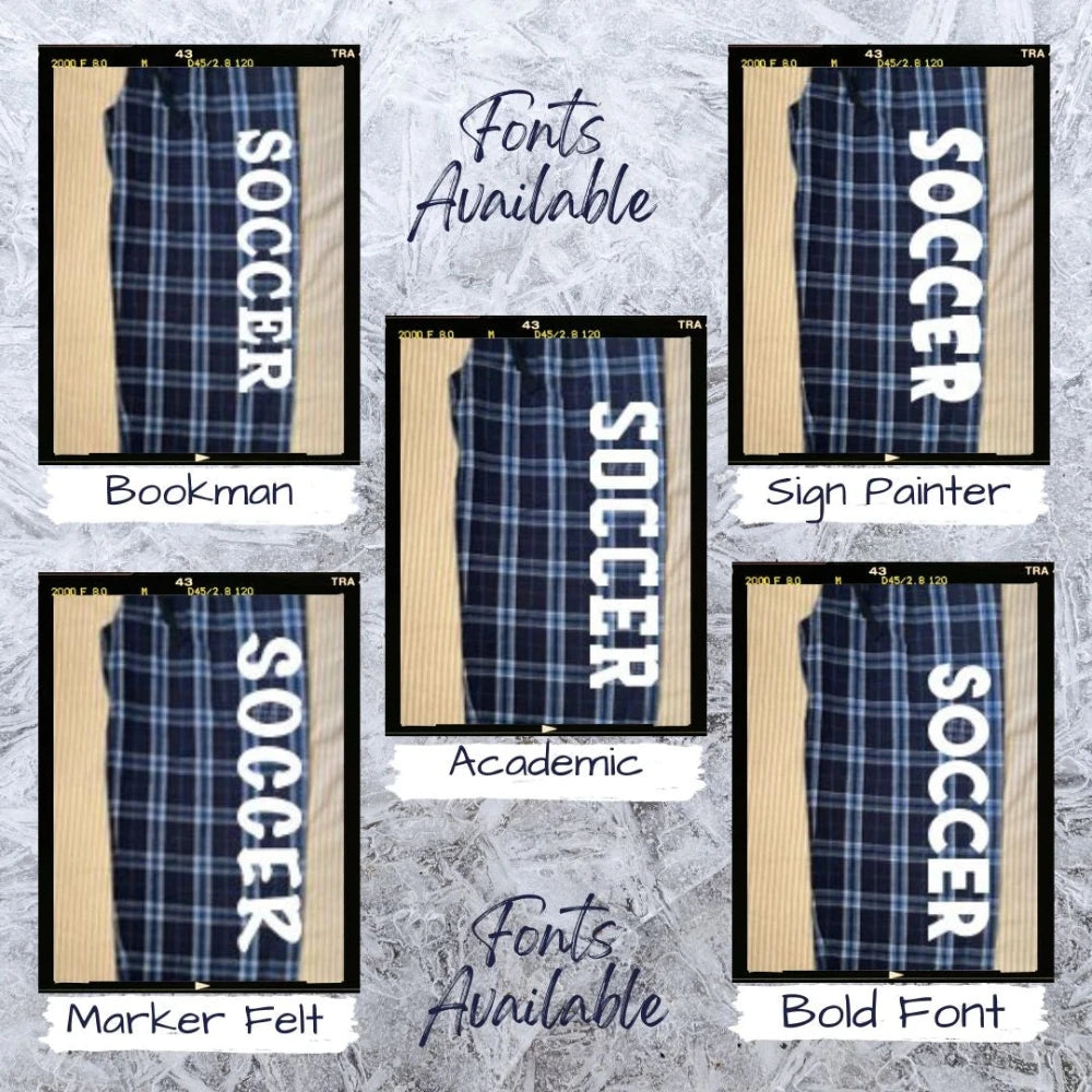 personalized soccer flannel pants | unique Impressions5