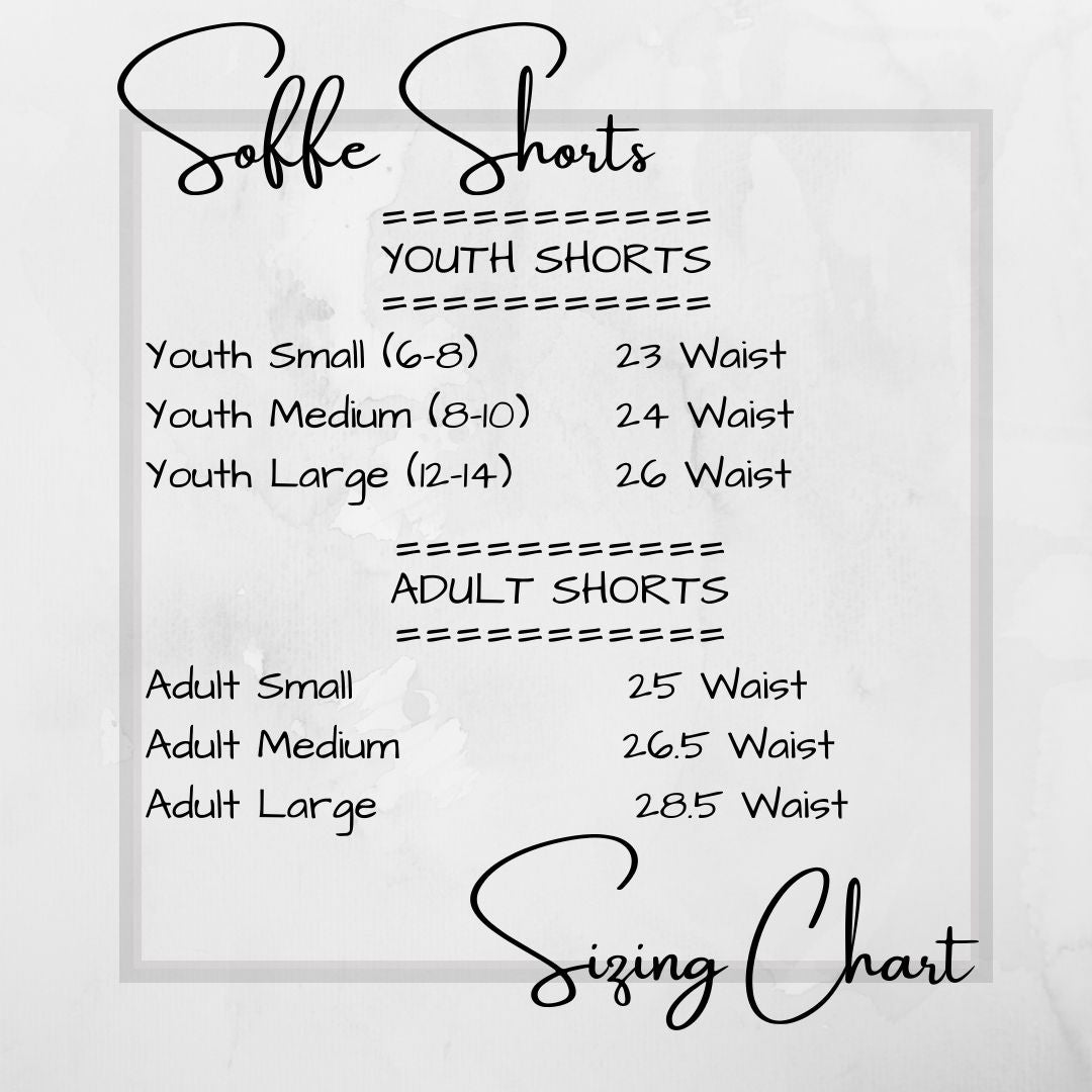 Customized Soffe Shorts - Personalized Cotton Shorts - Adult and Youth